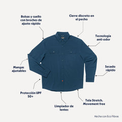 Caracteristicas de La Senda Lightweight Shirt Navy